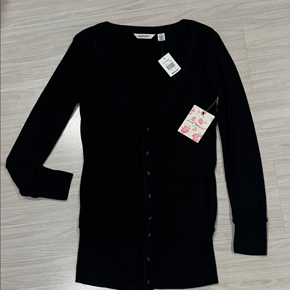 NWT V-Neck Button Front Boyfriend Sweater Cardigan